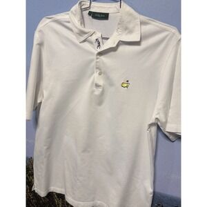 Bobby Jones Mens Augusta National The Masters Golf Polo Shirt Vintage White Sz L